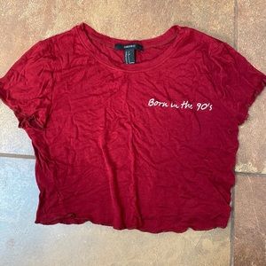 Born in the 90s cropped tshirt